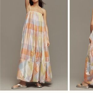 Pilcro Plaid Tent Maxi Dress